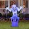 5ft. Airblown® Halloween Inflatable Ghost & Tombstone with Flickering Black Lights
